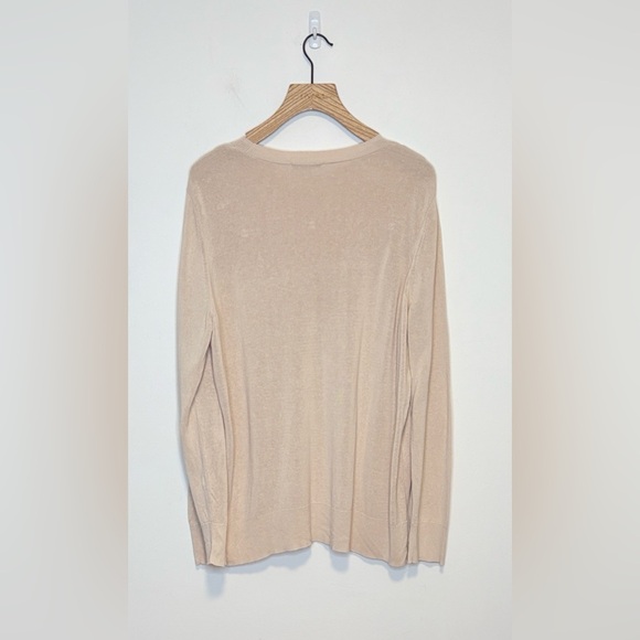 COS cotton linen blend crew neck sweater , sz : large - Picture 2 of 7